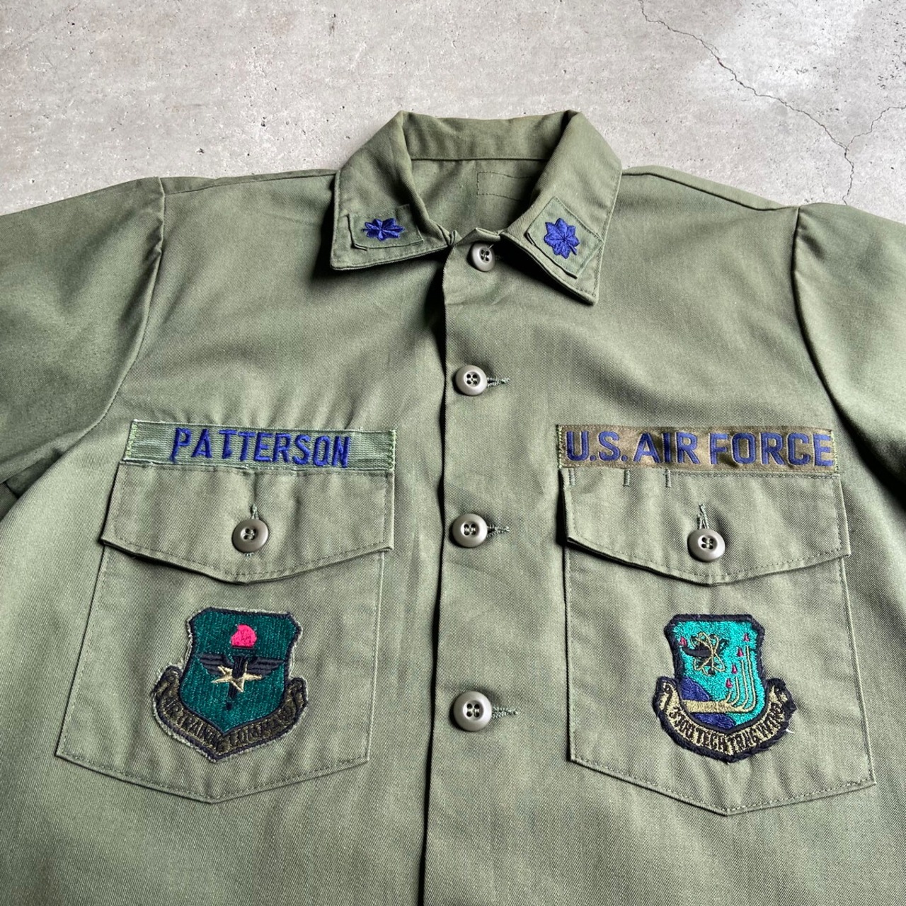 79年納品 70年代 U.S.AIR FORCE 米軍実品 OG 507 ミリタリー 半袖 