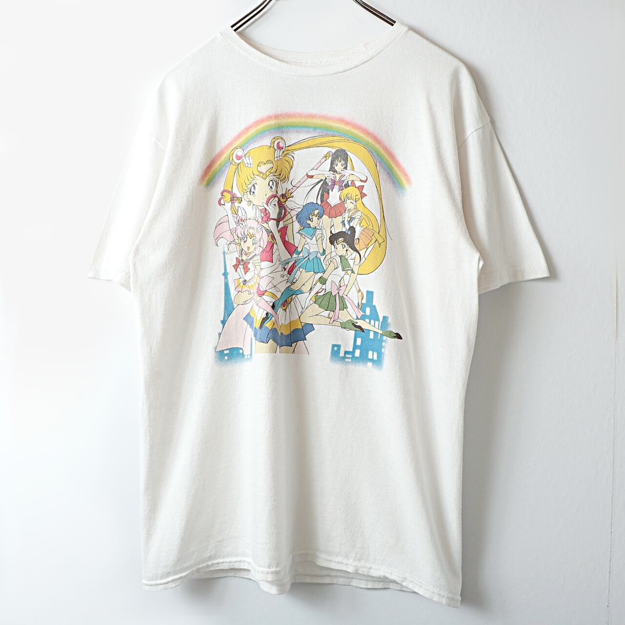 00s セーラームーン 5戦士 ちびうさ アニメ Tシャツ 古着 used 00s セーラームーン 5戦士 ちびうさ アニメ Tシャツ 古着 used