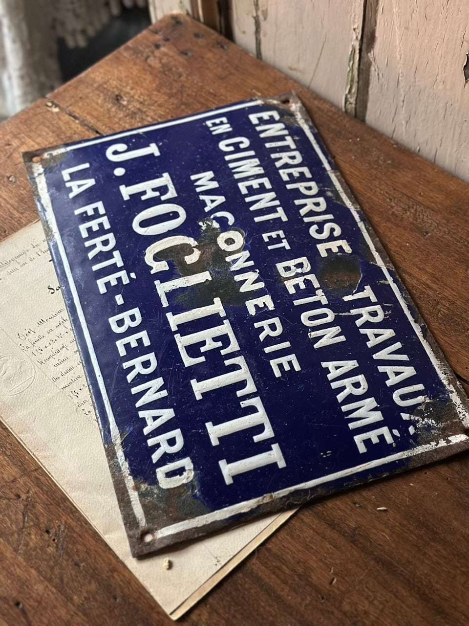 ホーロー文字入りプレート | Brocante de La Cocotte （フランス