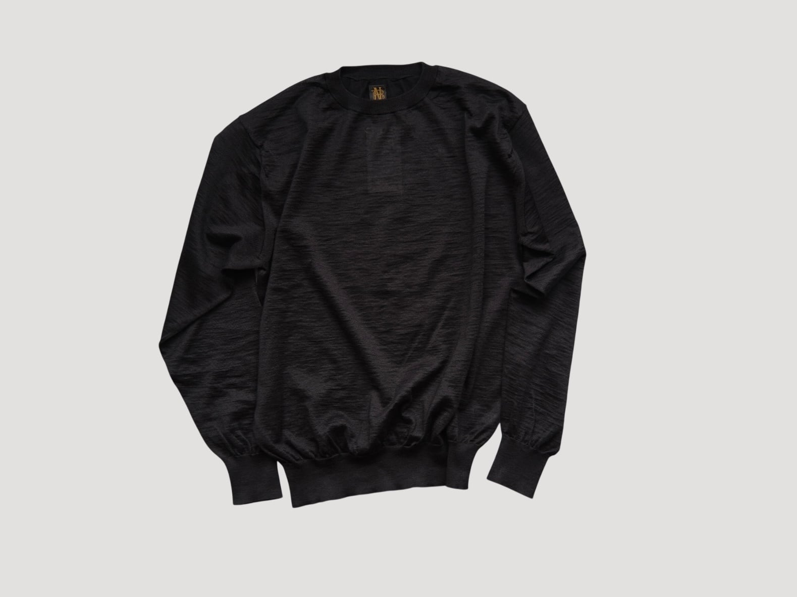 Men's BATONER” CHOMA CREW NECK BLACK” | Lapel online store