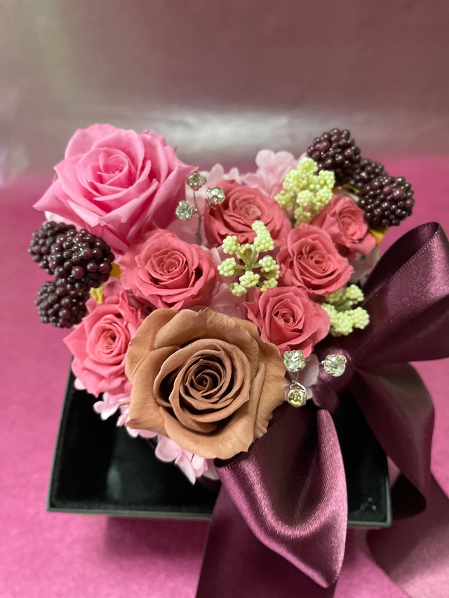 リボンROSE BOX                                                       H15cm   W13cm
