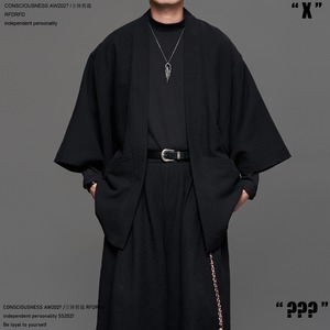 RFDRFD 26AW 綿麻 7分袖 3Dカット ロングドウギジャケット