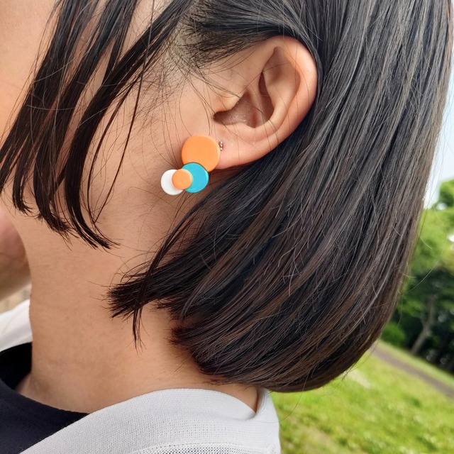 平まる オレンジ【ピアス】