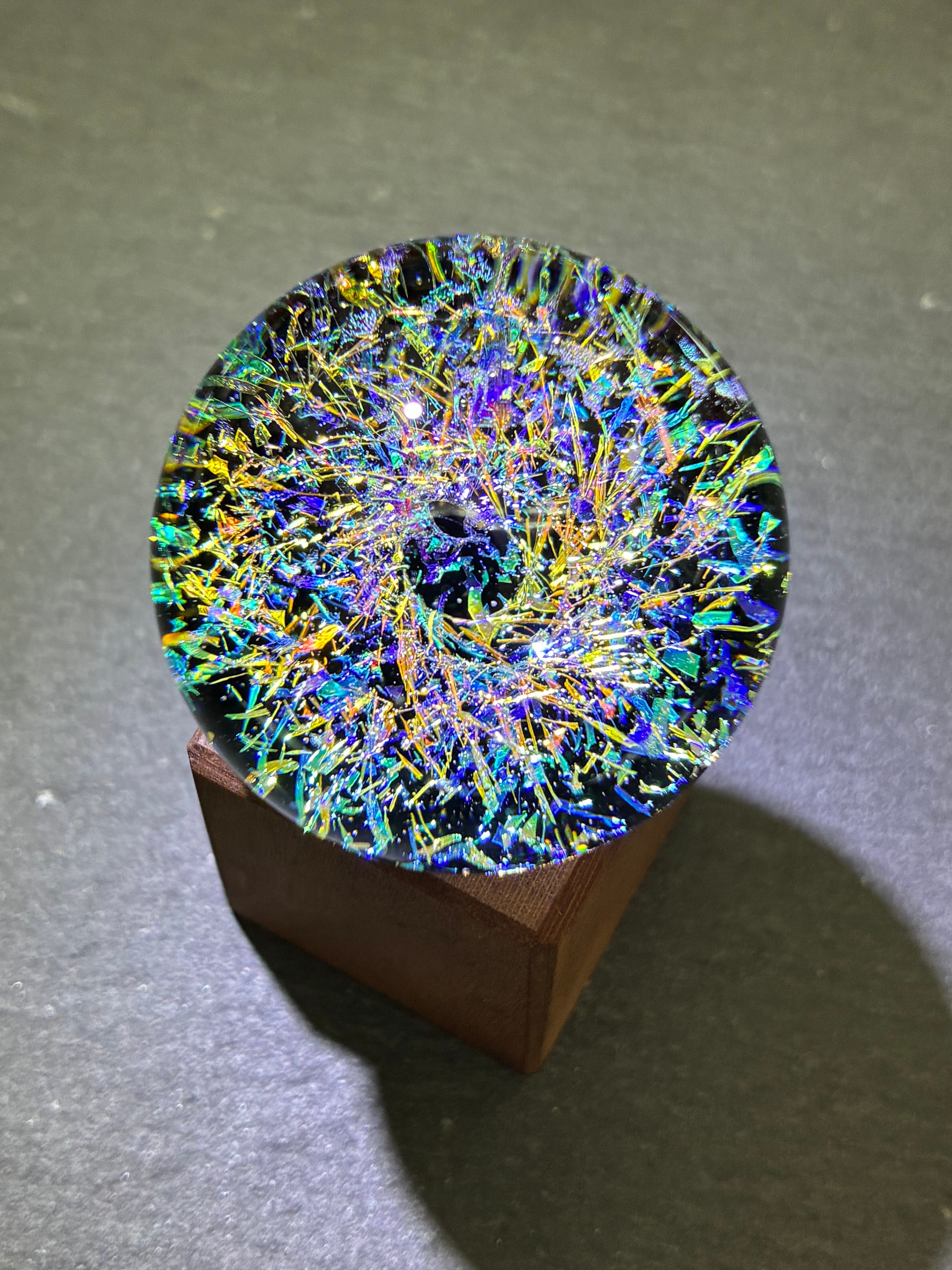 ボヘミアガラス モーゼル Moser 花瓶 フラワーベース プラム