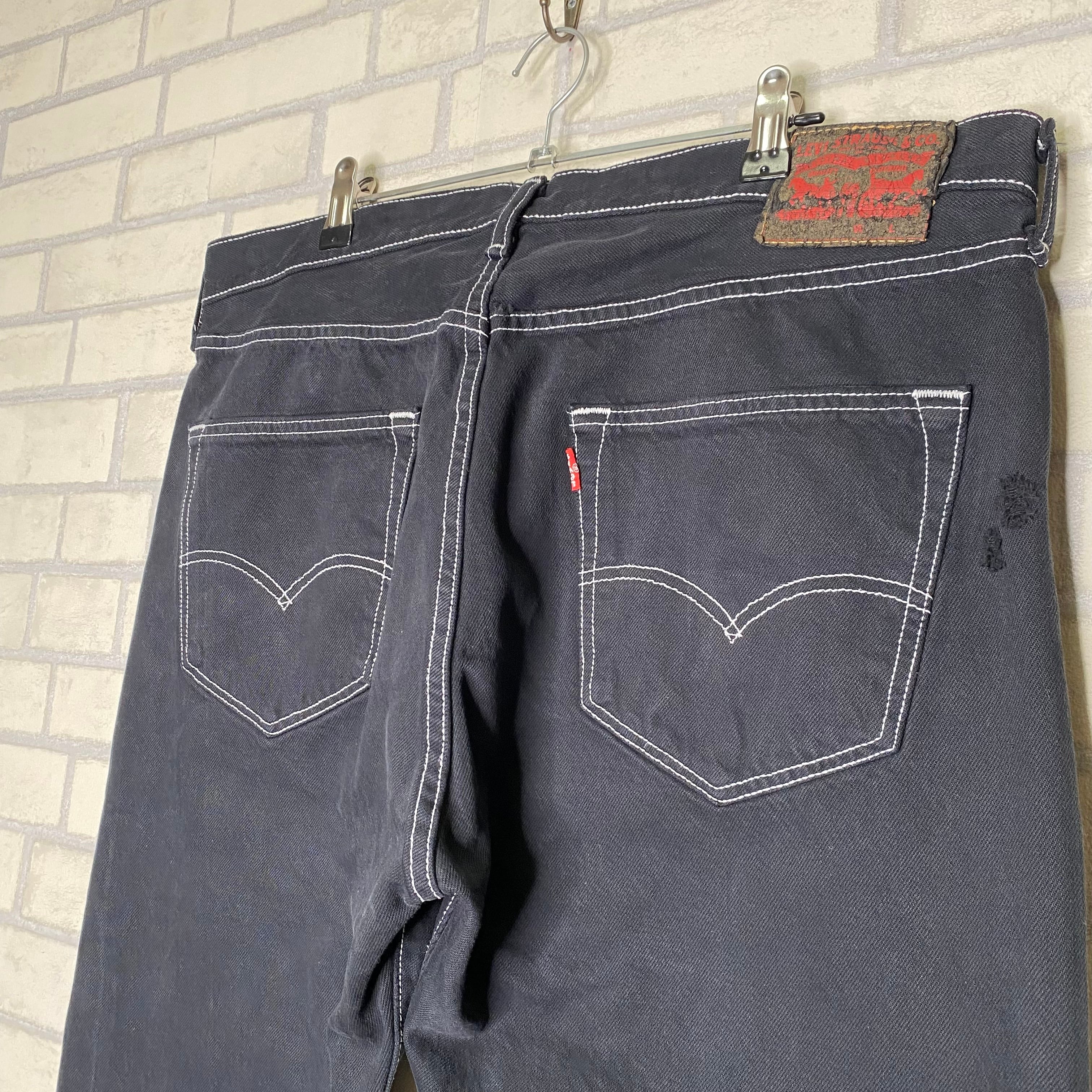 白ステッチ】W36×L32 Levi