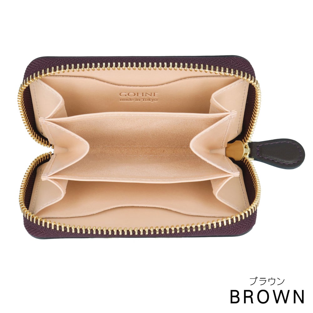 国産レザー ニト / 本革 折財布 コンパクト ミニマル パステル / L1005