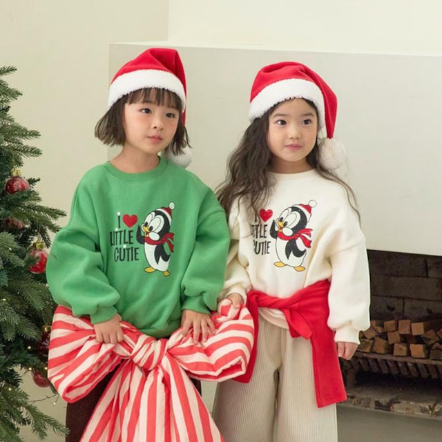 〖取寄〗韓国子供服 / 26winter / Little Hi / ウィンターペンギントレーナー / キッズ *XS~XL*