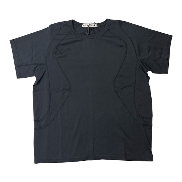 【NVRFRGT】PANELLED HALF SLEEVE T-SHIRT(SLATE BLUE)〈国内送料無料〉