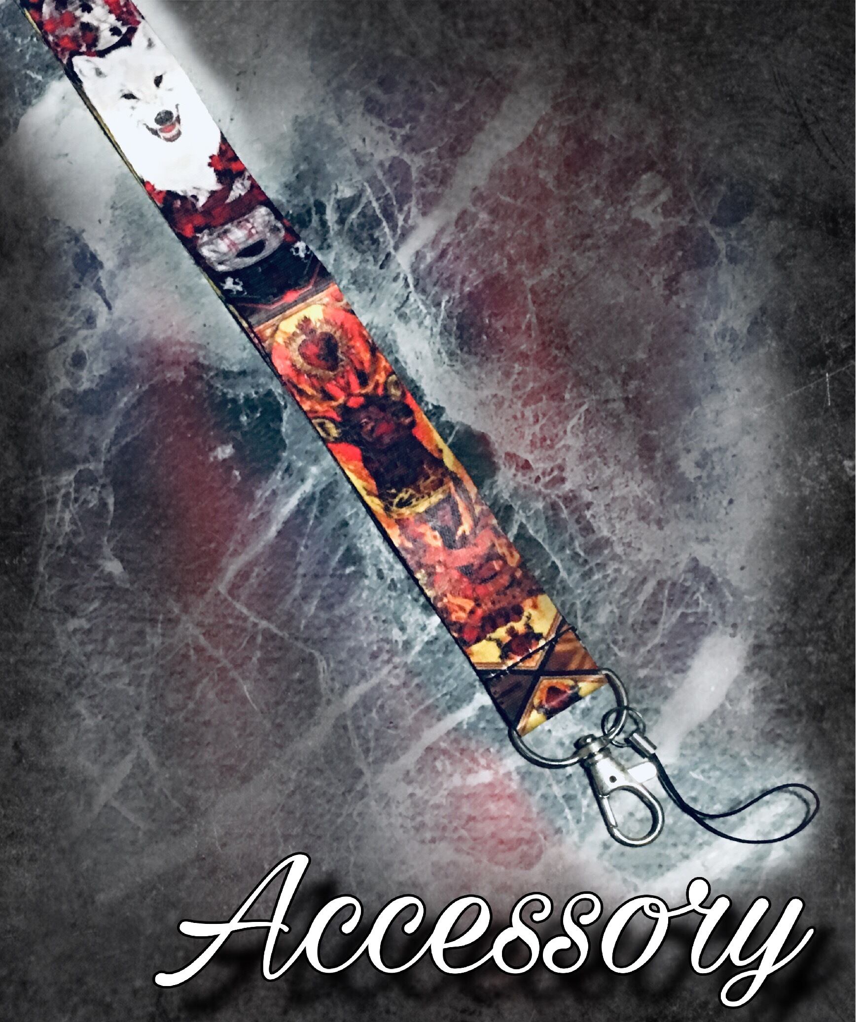 携帯 ネックストラップ  ウルフ アニマル