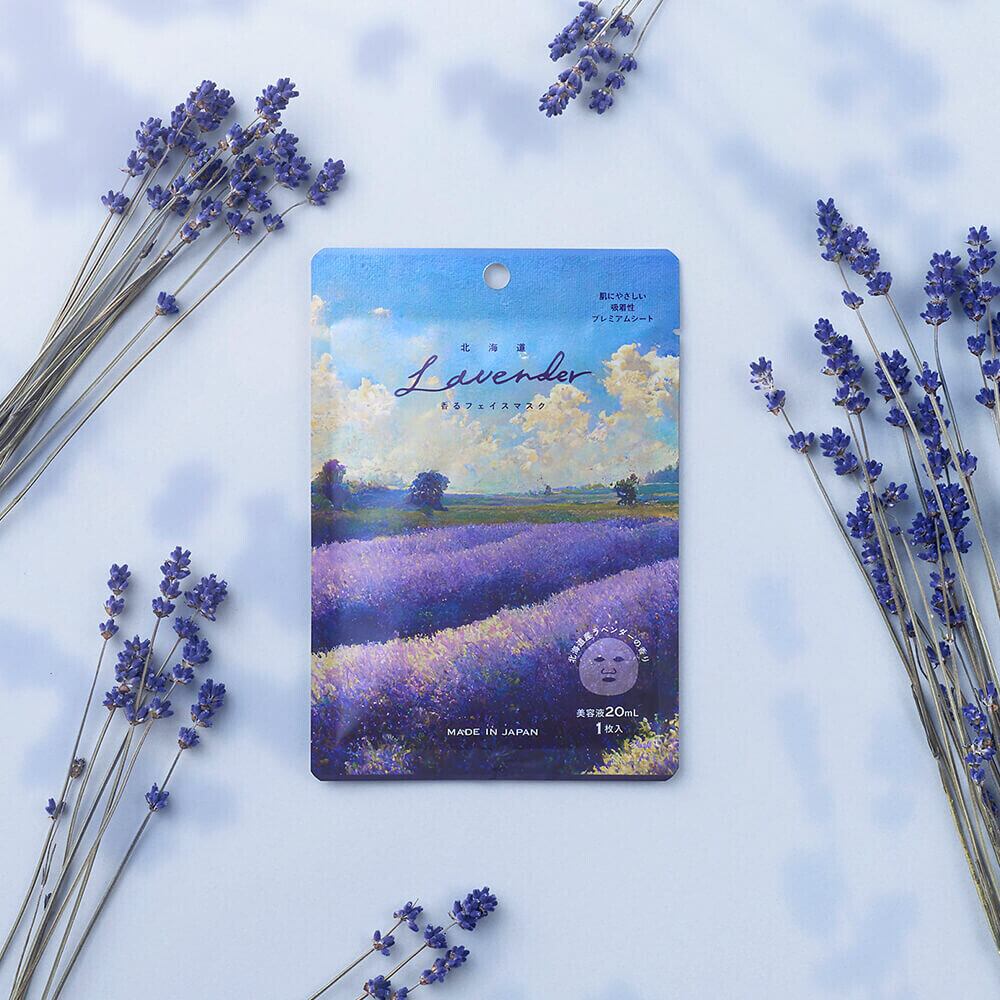 北海道ラベンダー香る フェイスマスク 1枚入り