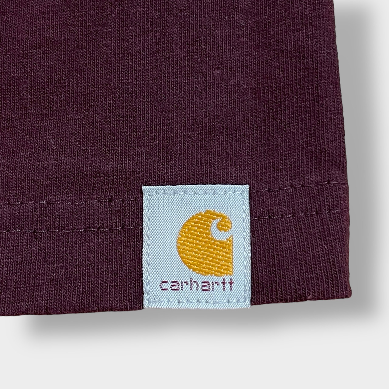 【Carhartt】2XL ビッグシルエット ロゴ プリント  Tシャツ カーハート バーガンディ US古着