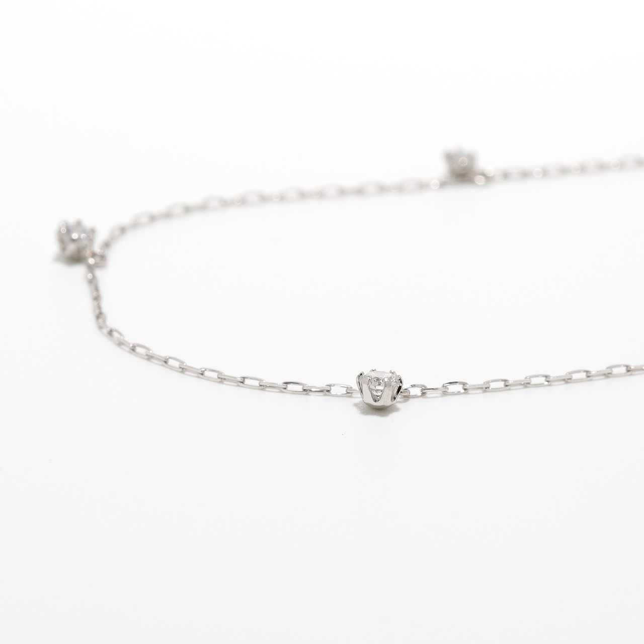 H&C ダイヤモンド ステーションネックレス pt900 / 0.301ct
