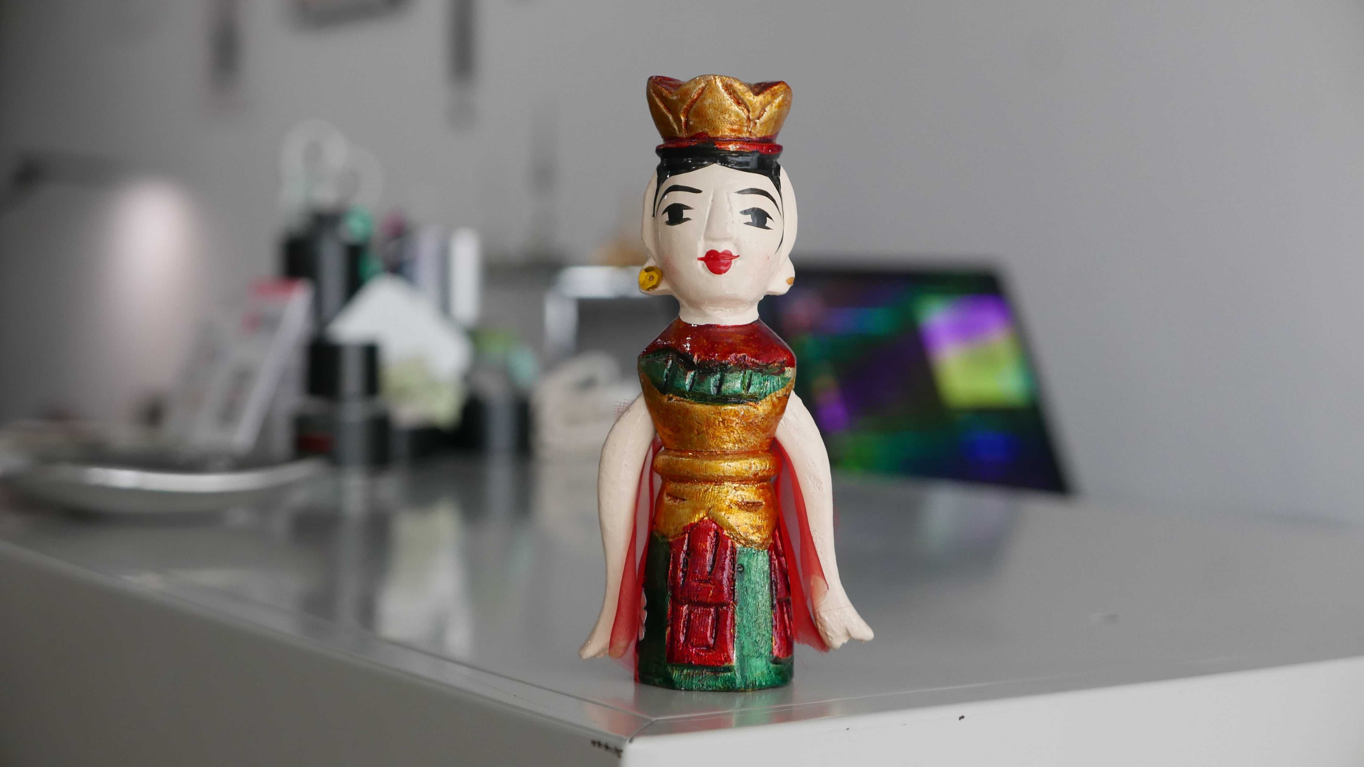 old vietnam , wooden doll