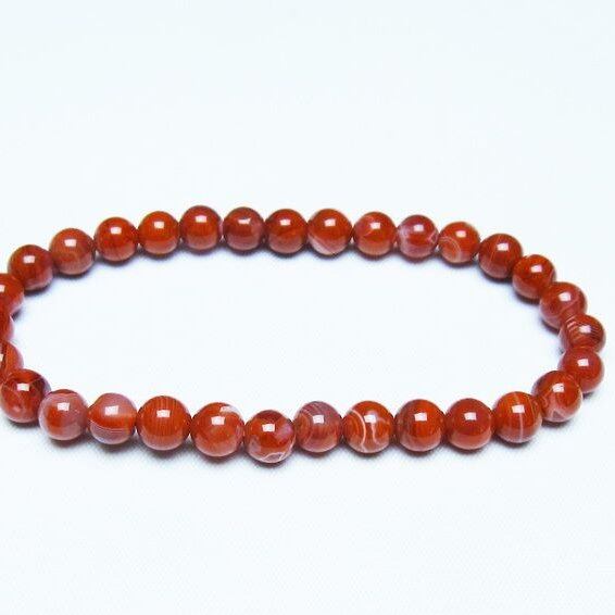 ナンホーンアゲート ブレスレット 6mm アゲート ブレス 一点物 メール便可 [M便 1/10] 111-47485
