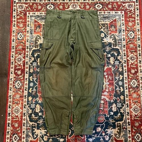 80s ベルギー軍 実物 M64 カーゴパンツ ユーロ ヴィンテージ W92cm M ミリタリー フィールドパンツ ワーク 緑 グリーン オリーブ M-64 70s