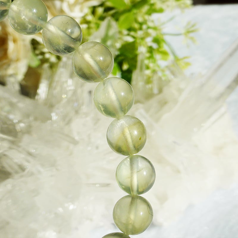 プレナイト ブレスレット 9-9.5mm | Crystal Life