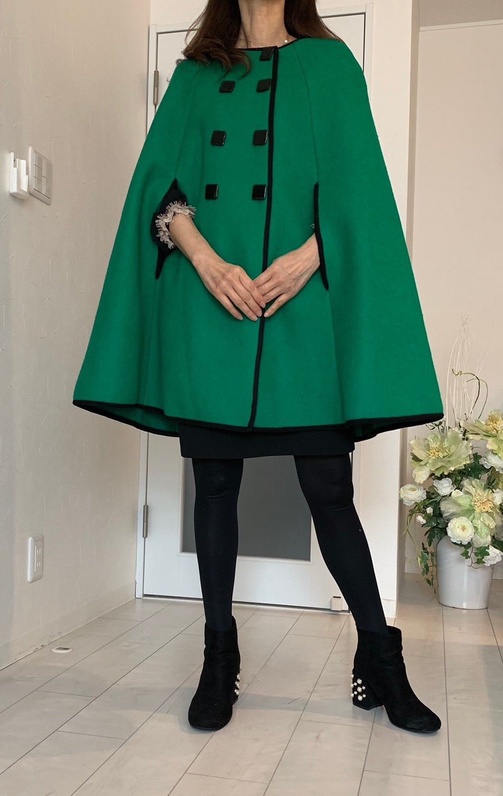 CLUB VOLTAIRE グリーンのケープ | セレクトショップ Luna