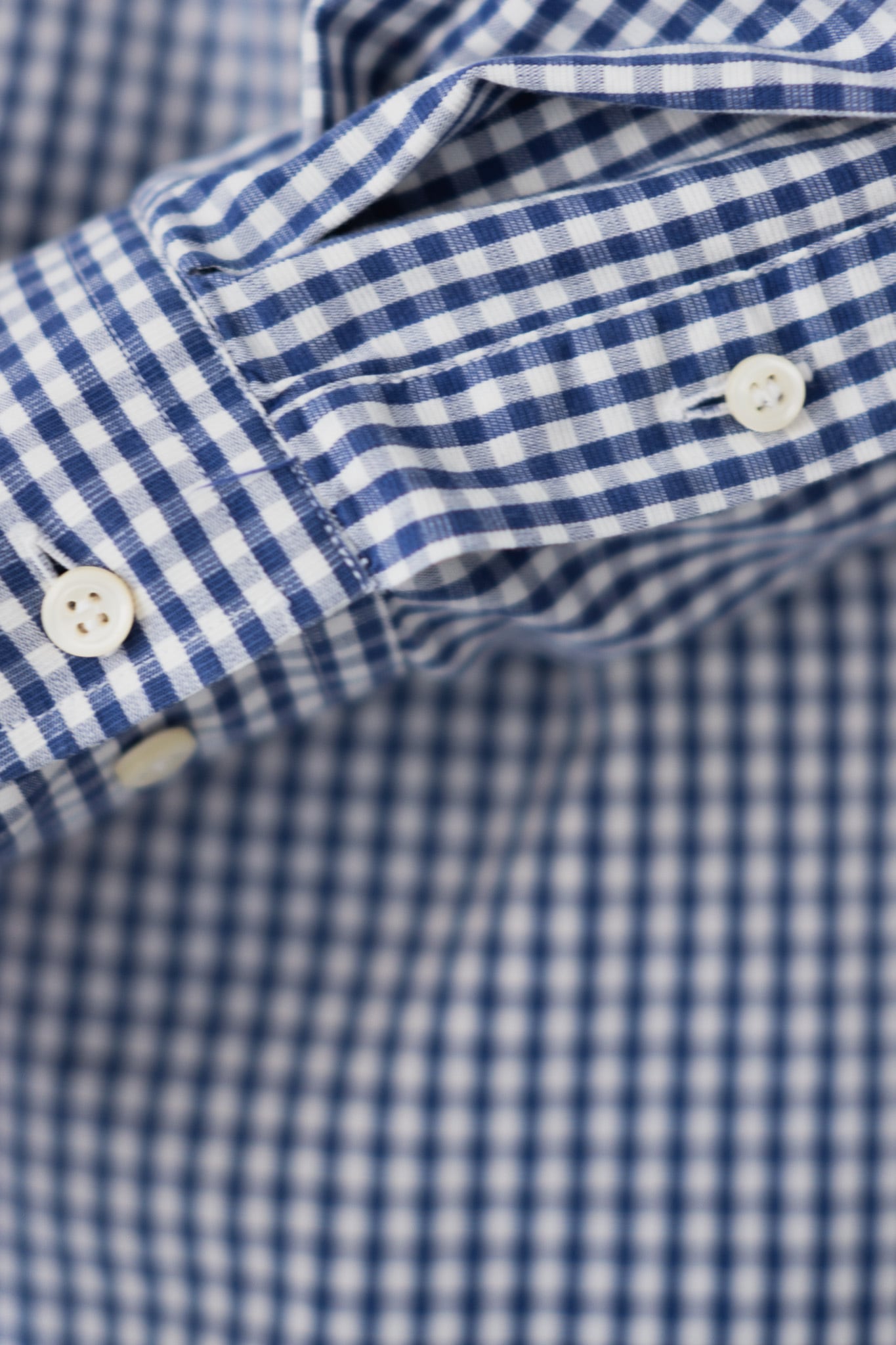 VALENTINO / 長袖シャツ/--/コットン/ブルー/チェック 90's] 