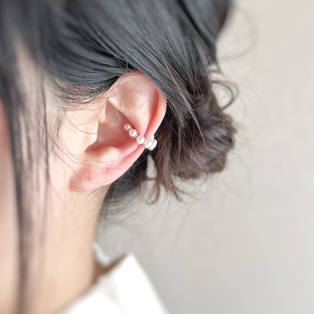 【JORIE】Pearl line Ear cuff