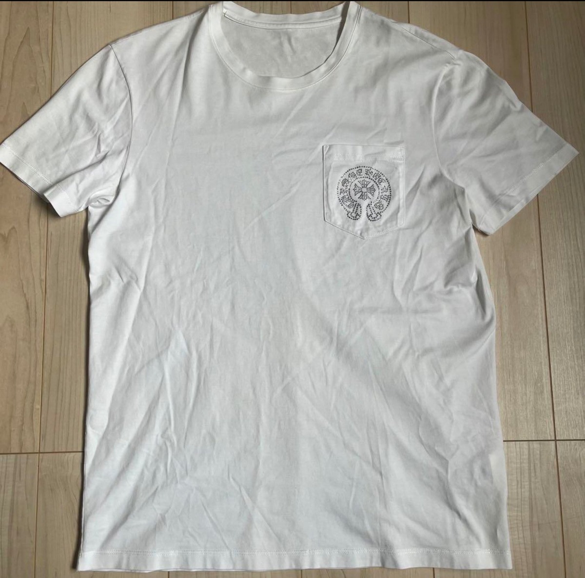 CHROME HEARTS クロムハーツ Tシャツ ホースシュー CHクロス 白 