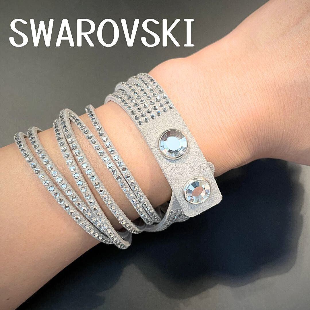 SWAROVSKI スワロフスキー ブレスレット グレー 灰色 クリスタル ...