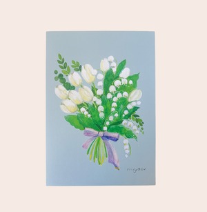 水彩画ポスター(A4)「すずらん」