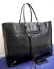 美品◆BALENCIAGA バレンシアガ THE PAPIER ザ・ペーパー B4対応ビジネス可 男女可 レザー トート バッグ 黒◆ 使いやすさ抜群の大型トート