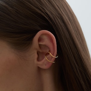 316L gold double ear cuff ( 片耳用 )  #e03