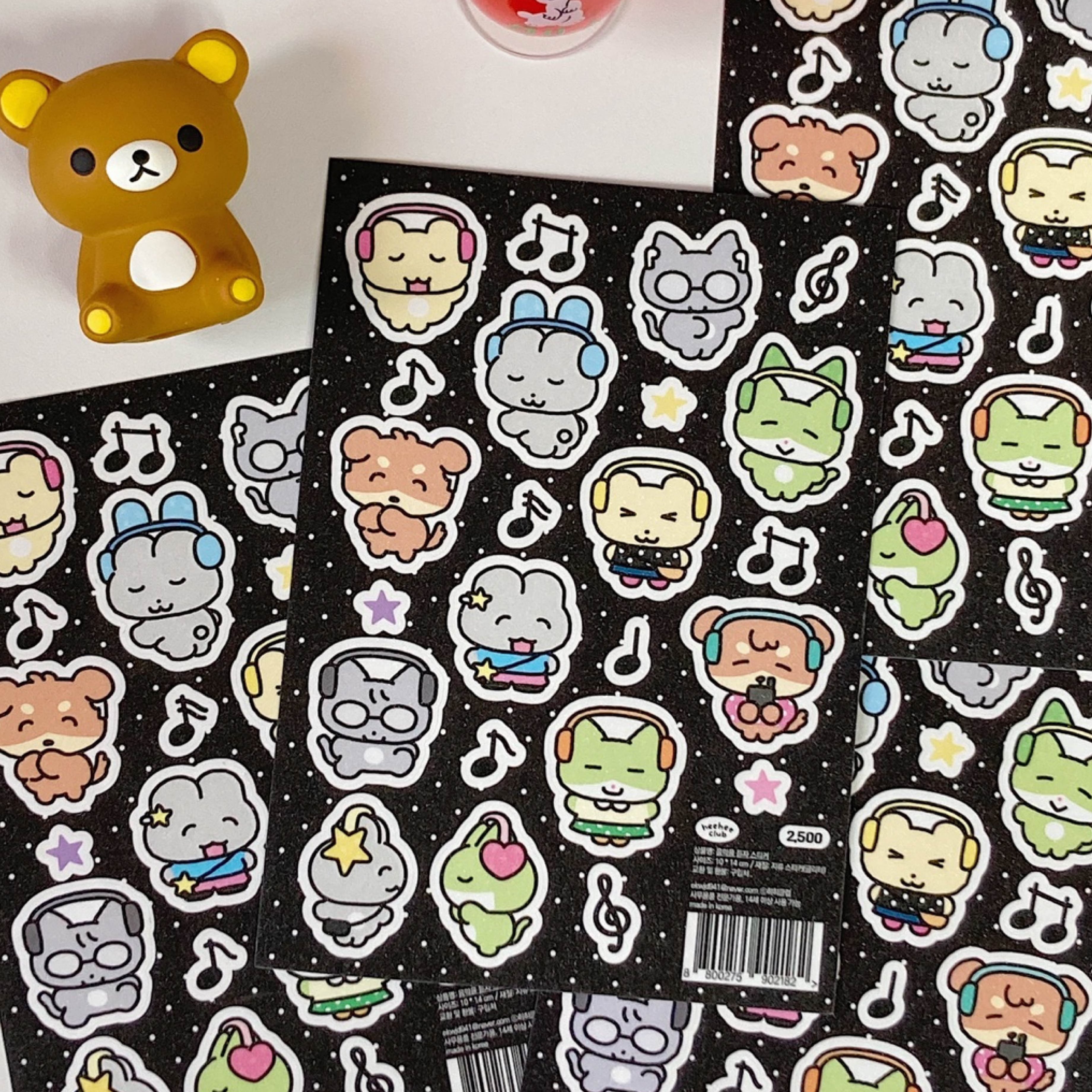 HEEHEECLUB] Let's Enjoy the Music♪ ステッカー | moim - 韓国雑貨や