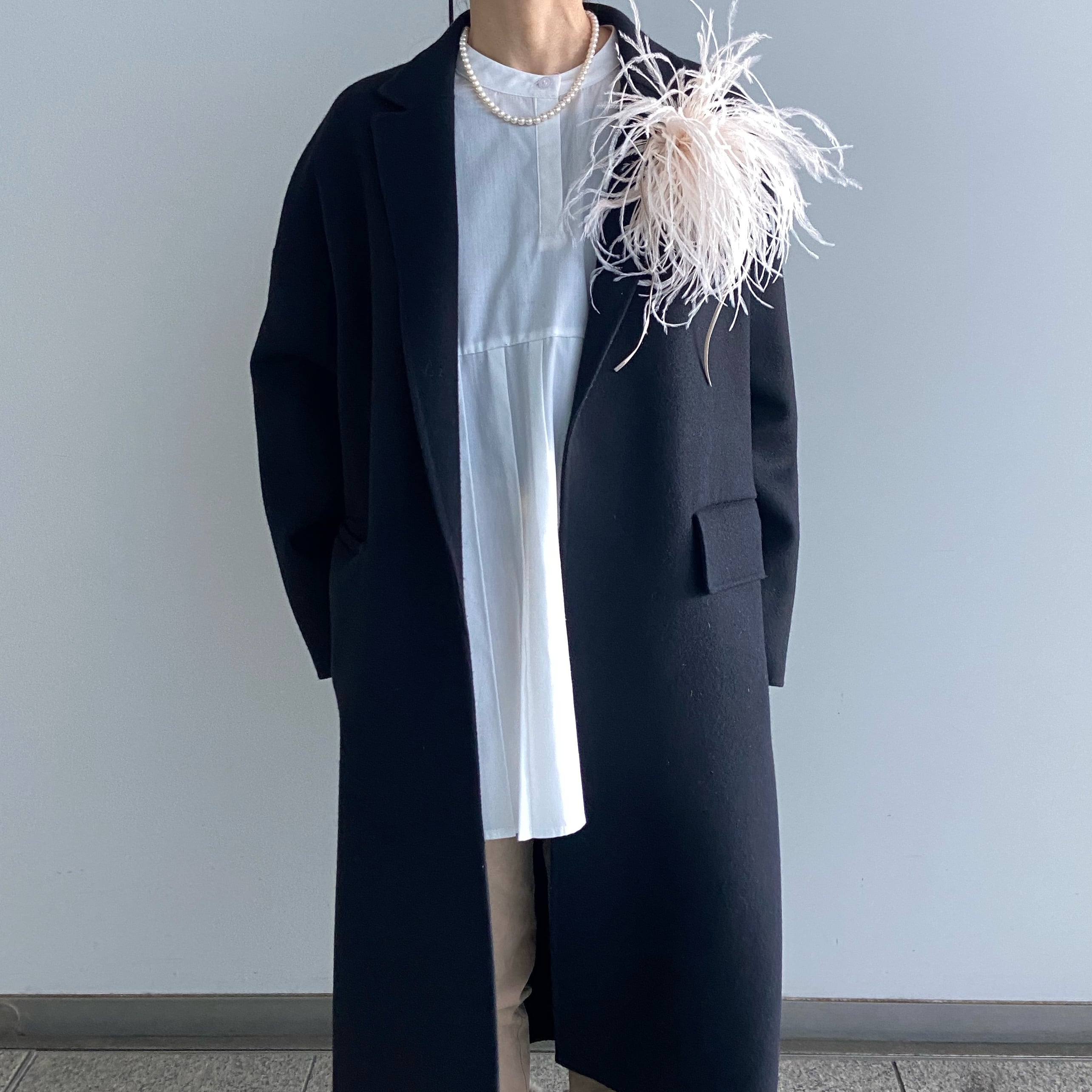 フェザーコサージュ＊さくらピンク＊取付金具選択可能 フォーマル