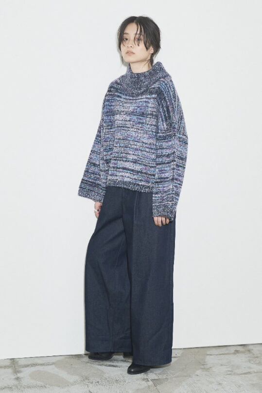 【Audrey and John Wad オードリーアンドジョンワッド】HIGH NECK MELANGE KNIT ハイネックメランジニット  H9758 (2COLORS) | VERSTECK powered by BASE