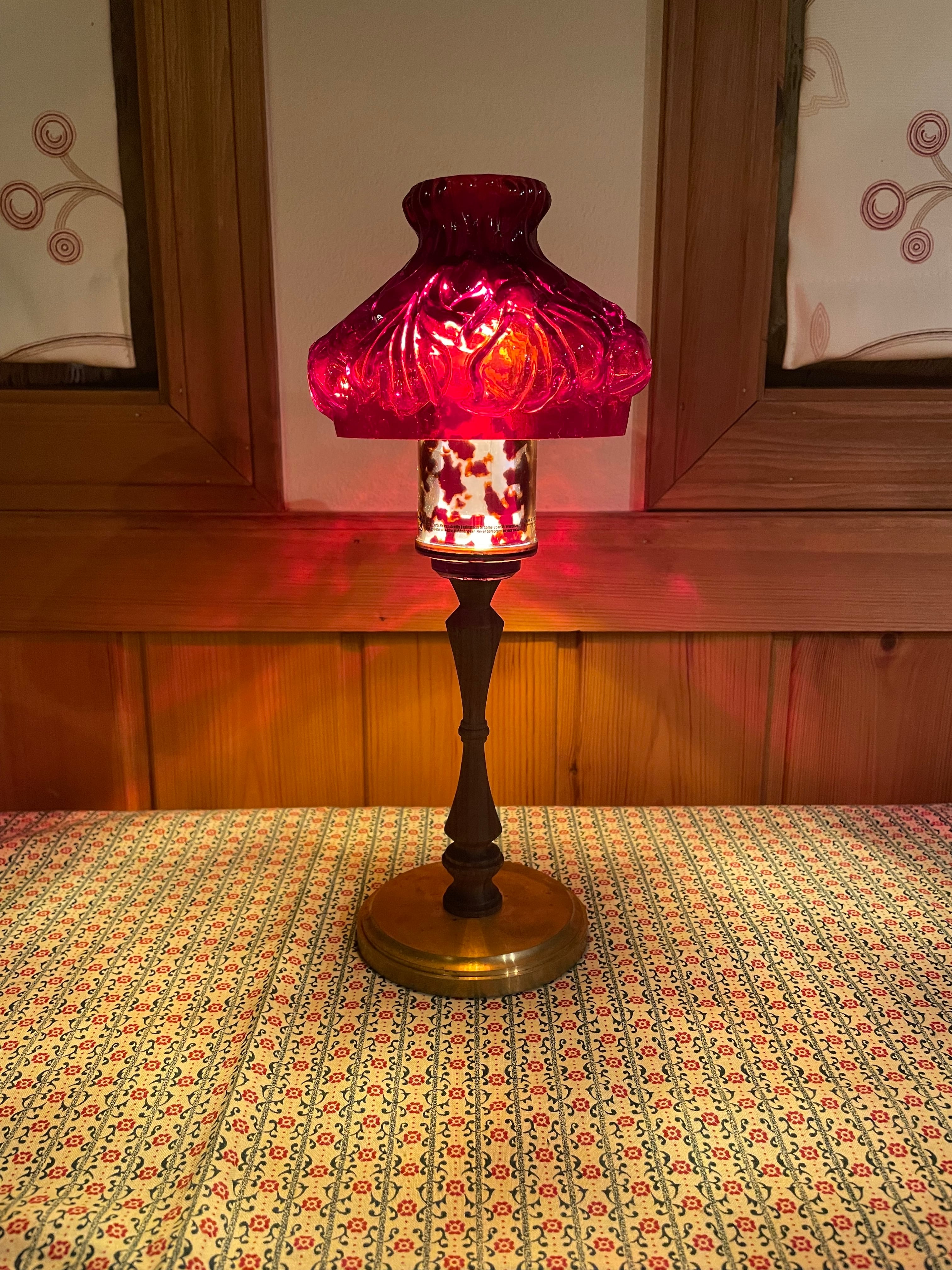 Vintage Diamonds Amber Glass Lamp Shade | awesome vintagegear