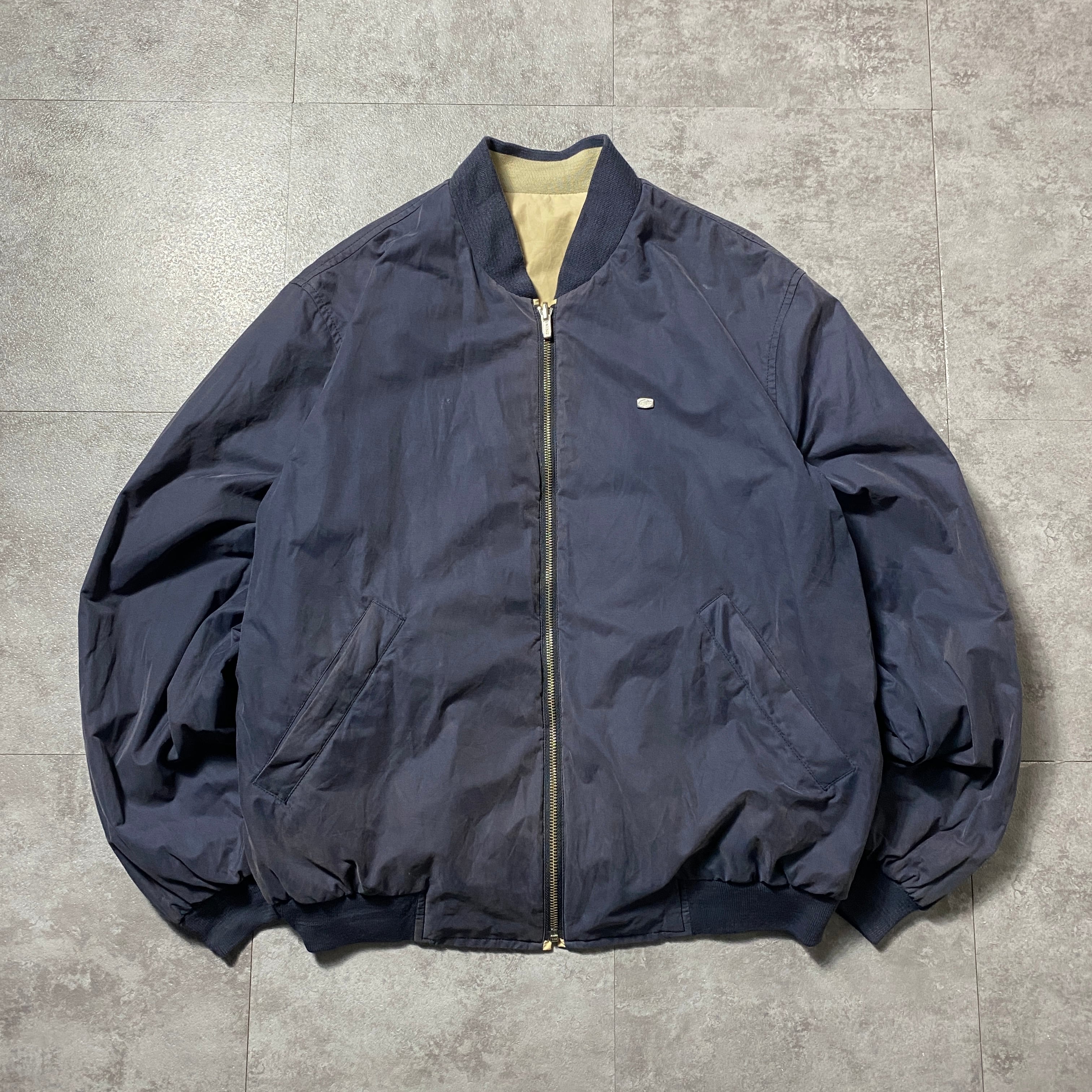 【90s Lacoste】ブルゾン　リバーシブル　墨黒　短丈　vintage 90s Lacoste】ブルゾン リバーシブル 墨黒 短丈 vintage 90s
