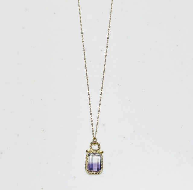【オーダー品】K10 bicolor amethyst necklace