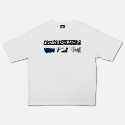ベイビーわるきゅーれ ナイスデイズ 頭狙わないでもらっていいですかTシャツ白S ベイビーわるきゅーれ ナイスデイズ】頭狙わないでもらっていい