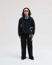 【先行予約 / 完全数量限定】ろうけつ藍染め切り返しジャケット Blackmix