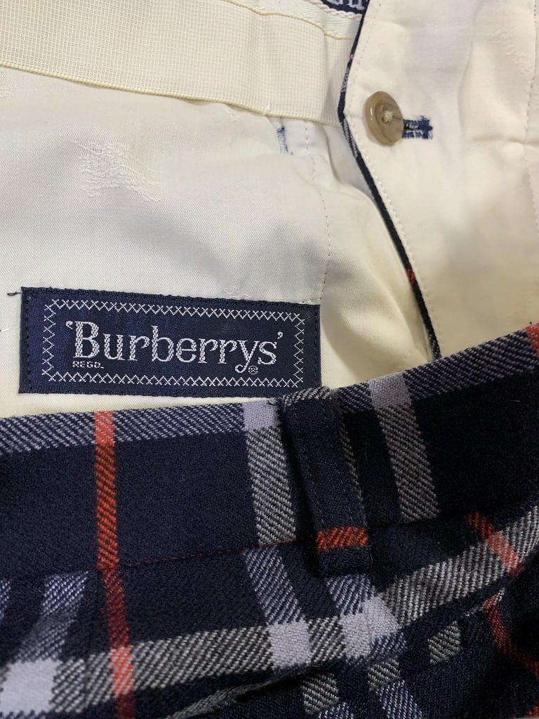 1980~90's Woven Check Design Tapered Slacks "Burberrys"