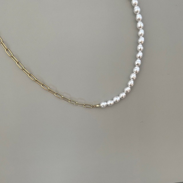 SS pearl chain necklace
