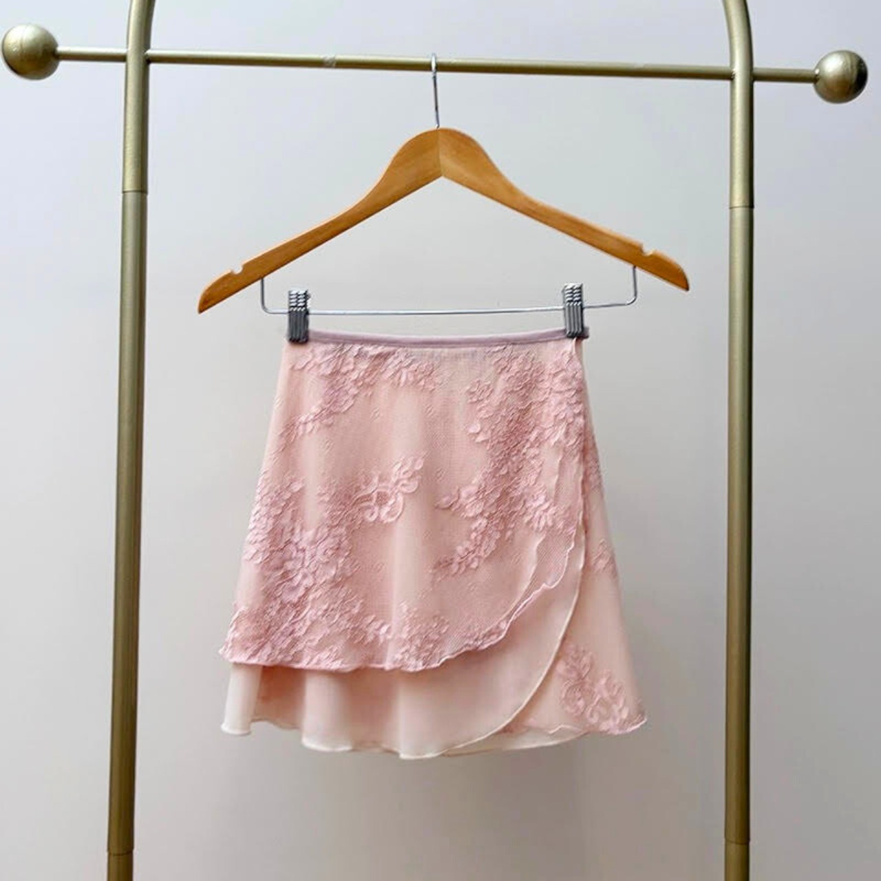 ショート丈 レーススカート 4色展開 L1267