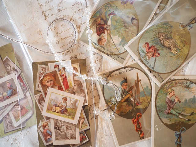 FRANCE 1800's antique papier “E”