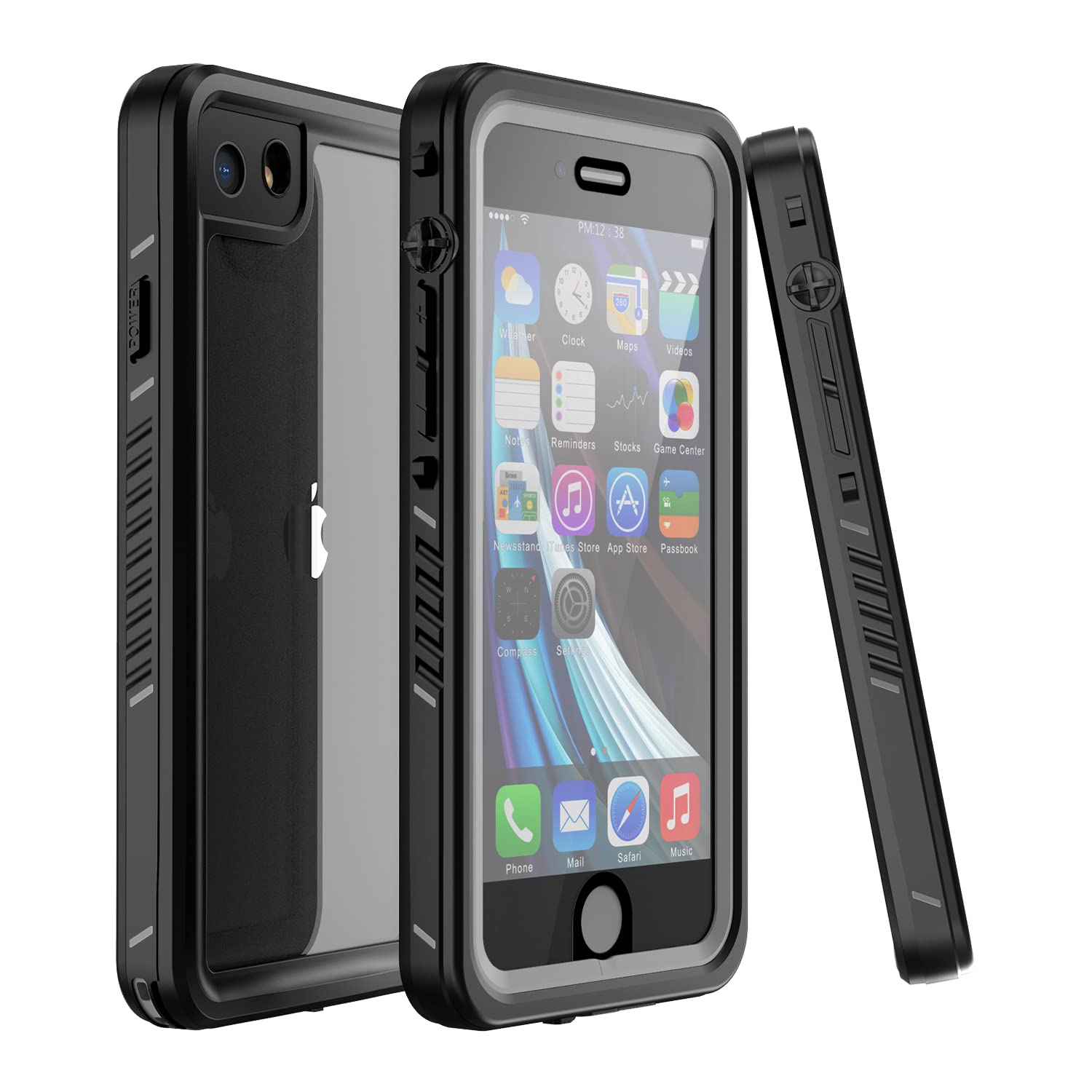 【在庫のみ】【Yikasina】 iPhone SE 2022 防水 ケース IP68防水規格 アイフォン se3 /se2/7/8 防水 防雪 防塵 耐震 耐衝撃 付け外し簡単 いphone se 第3世代 ケース ストラップホール付き ワイヤレス充電対応