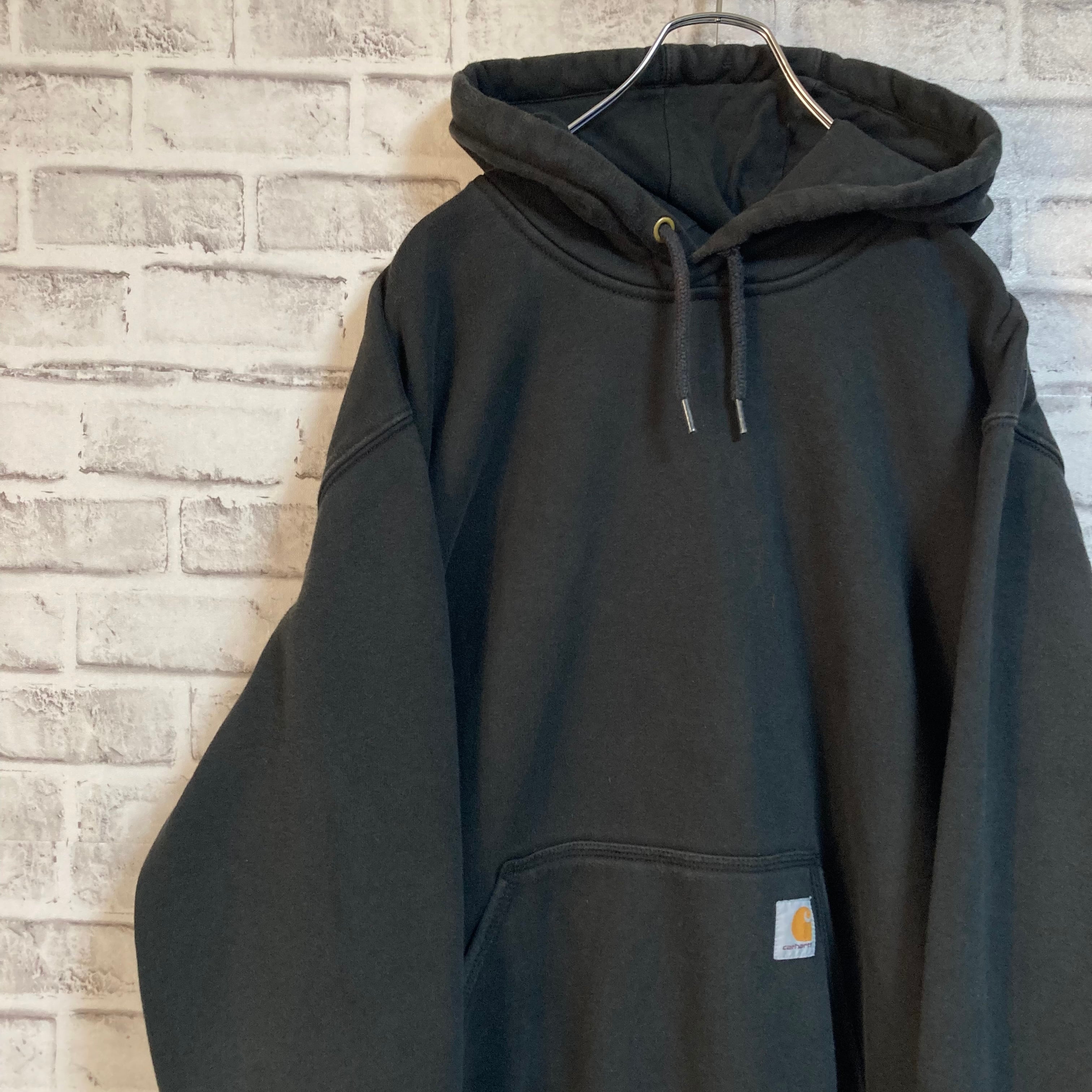 【Carhartt】Pullover Hoodie XL “RAIN DEFFENDER” カーハート プルオーバーパーカー フーディ  レインディフェンダー ブラック ビッグシルエット 美品 アメリカ USA 古着