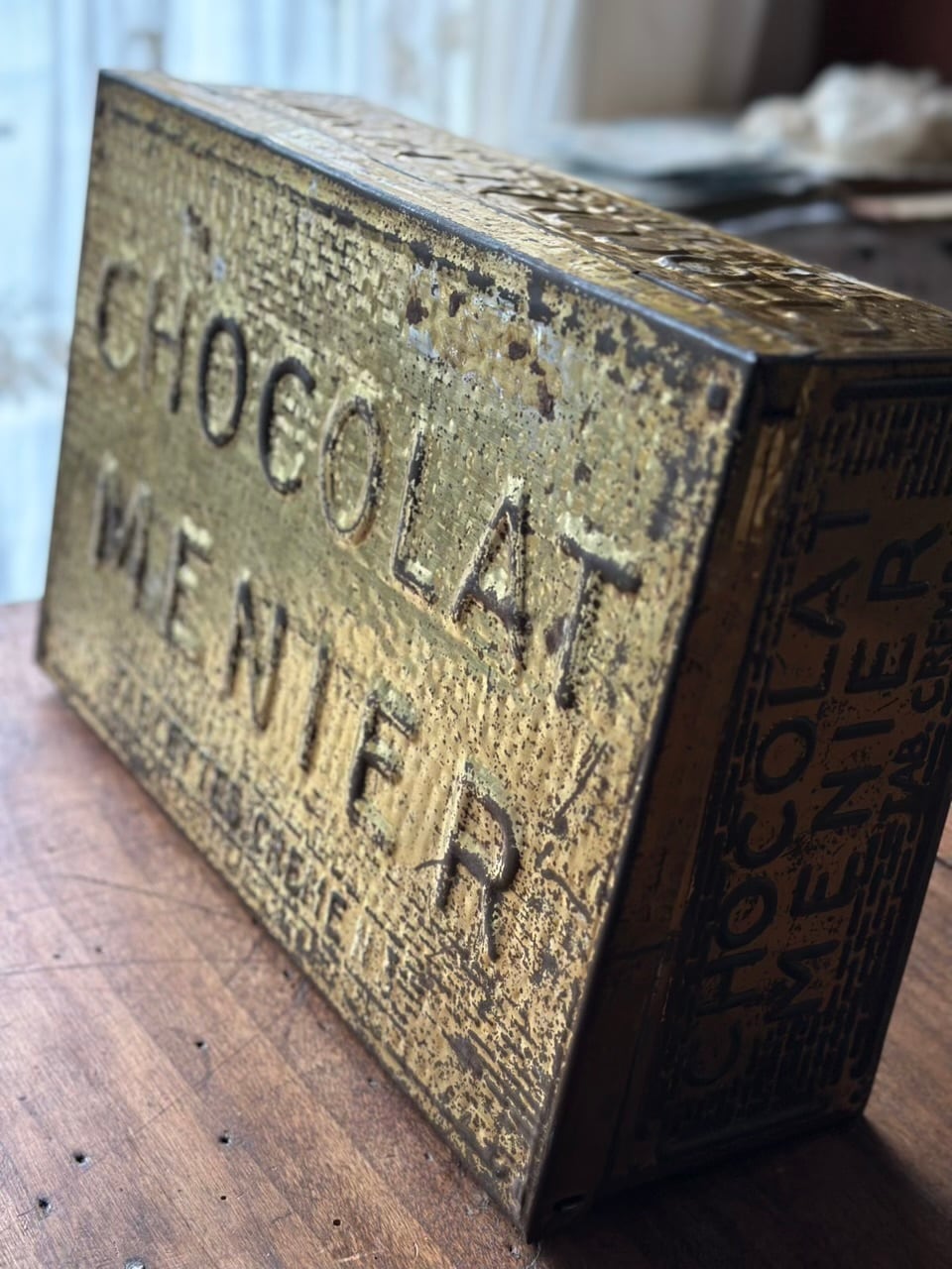 ショコラムニエのTIN缶 CHOCOLAT MENIER 長方形 | Brocante de La