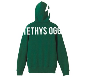 TETHYS OGG ビッグロゴ フルジップ パーカ（アイビーグリーン）