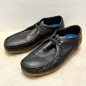 CLARKS WALABEE LEATHER SHOES BLACK