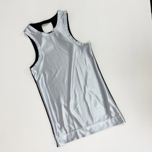 Square Hole Tank - SILVER x BLACK