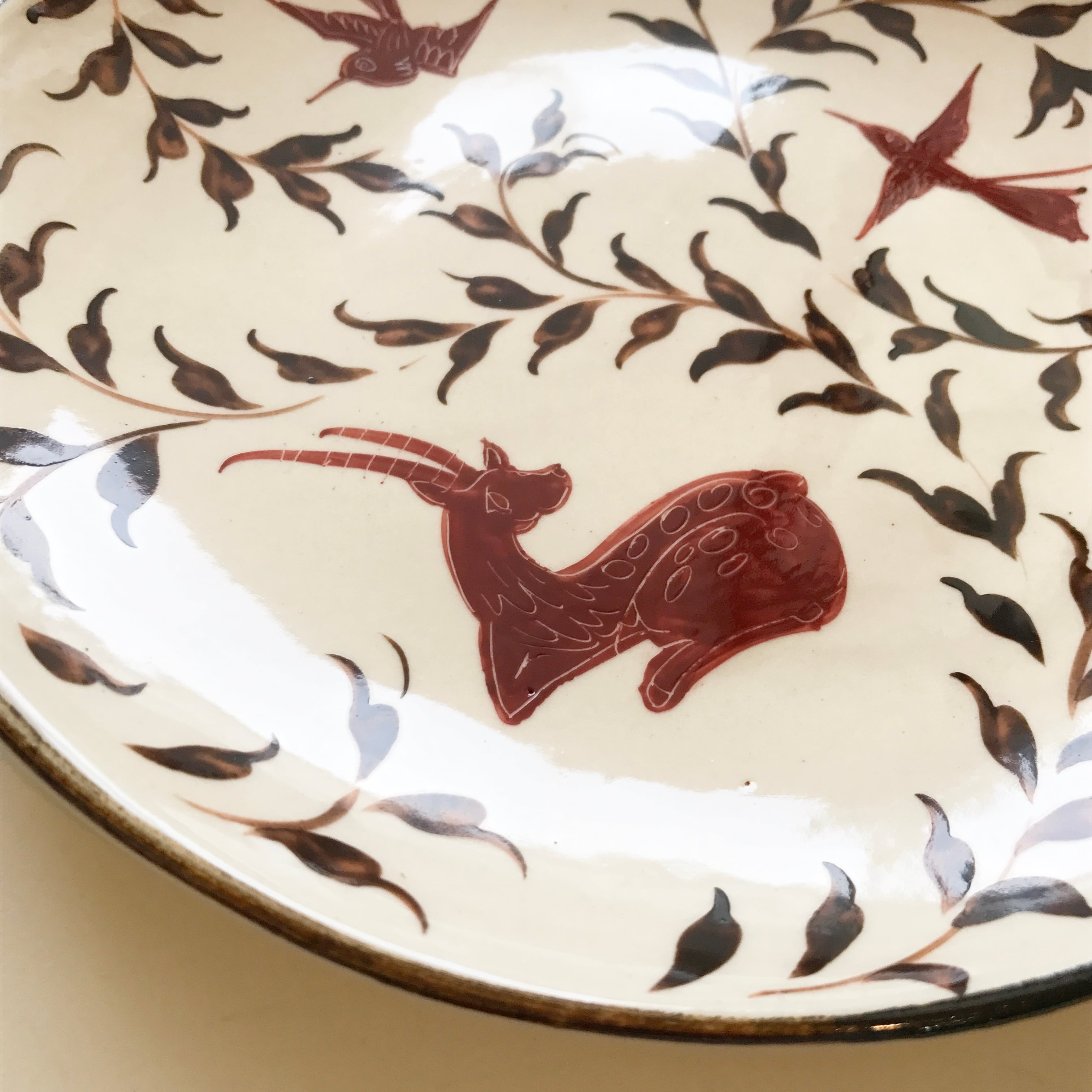 斎藤知 プレート 鹿と鳥 2 | L'essentiel Online