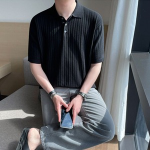 ケーブル風ニットポロシャツ　MT0080439