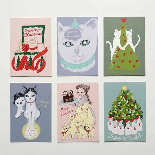 猫のxmas＊postcard SET