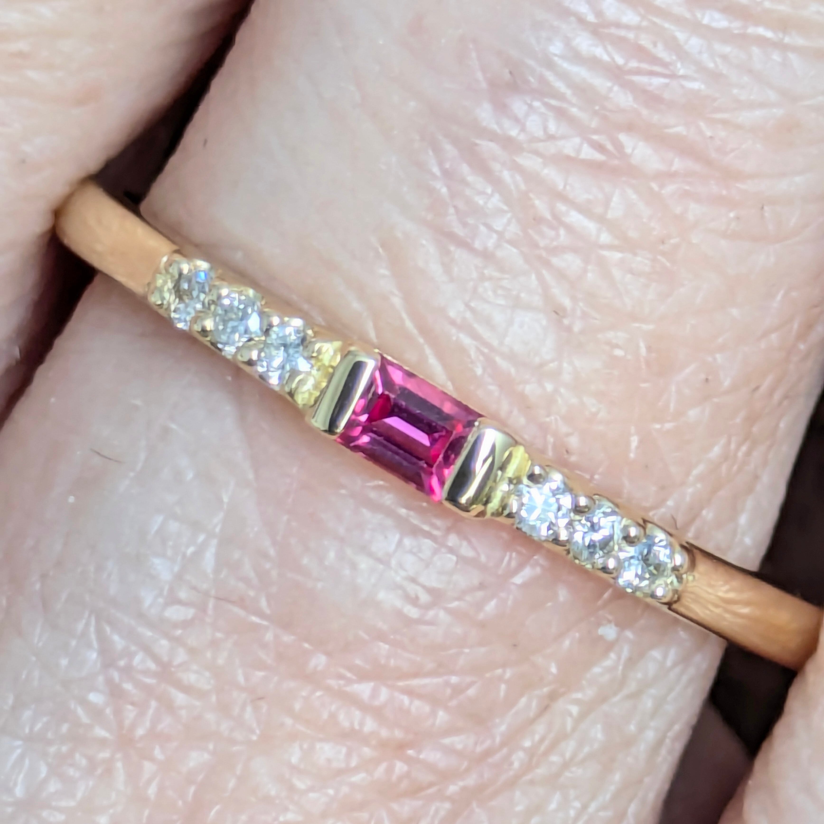 k18ピンクスピネルリング K18ピンクスピネルリング ミャンマー・モゴック産 ピンクスピネル 0.07